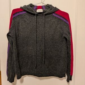 Cashmere Blend Striped Hoodie